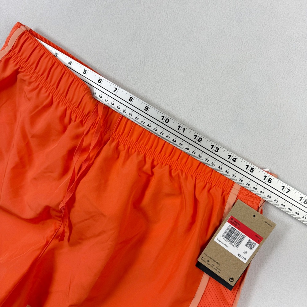 Nike Tempo Women Brief-Lined Running Short Size L Turf Orange Midrise HM6096-842 - Picture 6 of 8